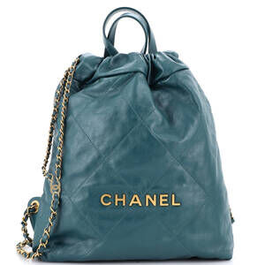 Chanel Medium 22 Chain Backpack Quilted Calfskin